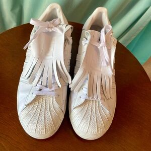 Adidas Superstar Fringe Leather Sneakers